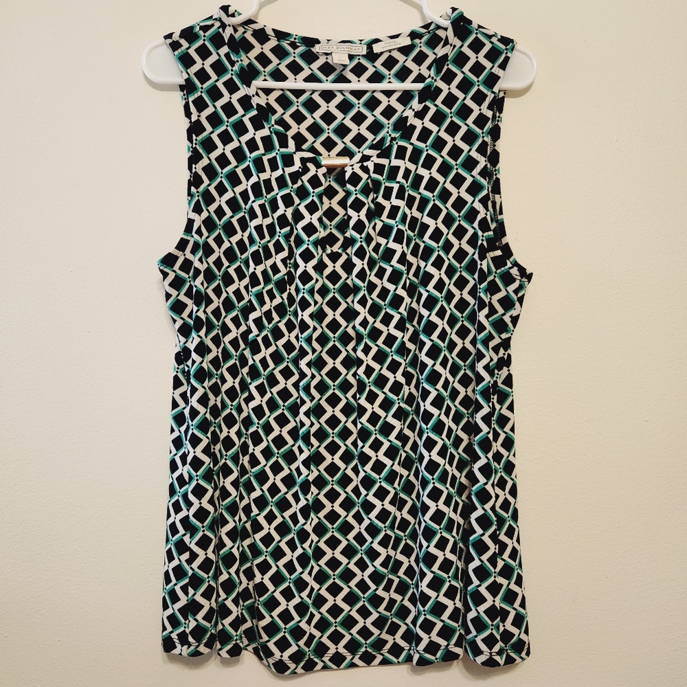 Travel Anywhere Geometric Sleeveless Blouse